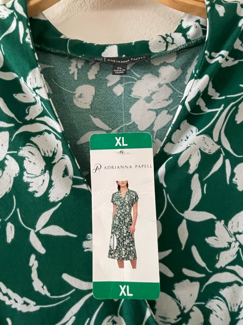Adrianna Papell Ladies' Faux Wrap Dress (Green) - Picture 5 of 6